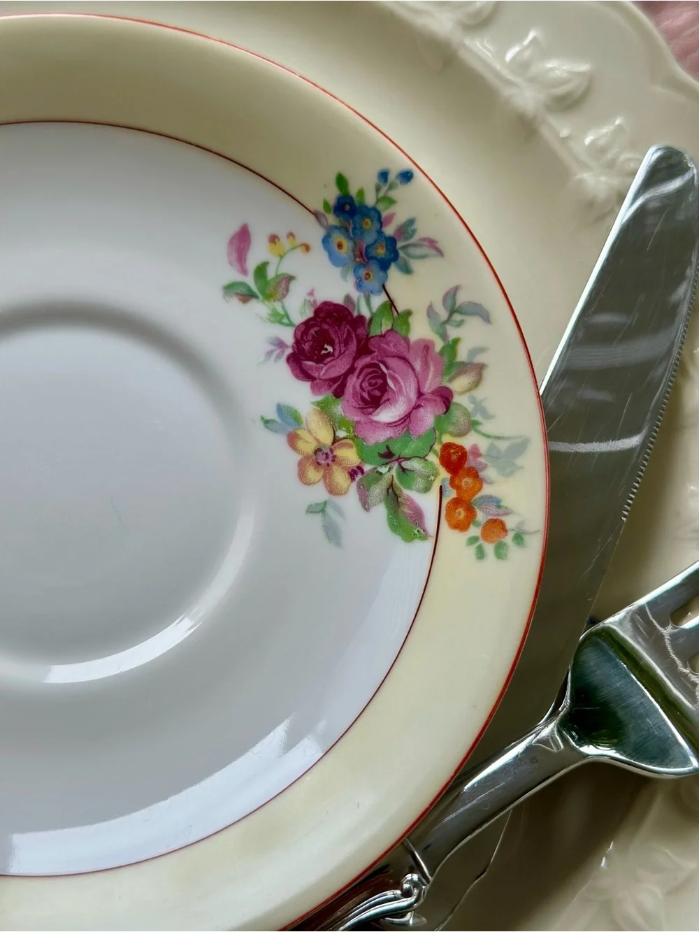 Vintage Shelton Japan Tea Cup Saucer Set Tea For Three Cottagecore Floral